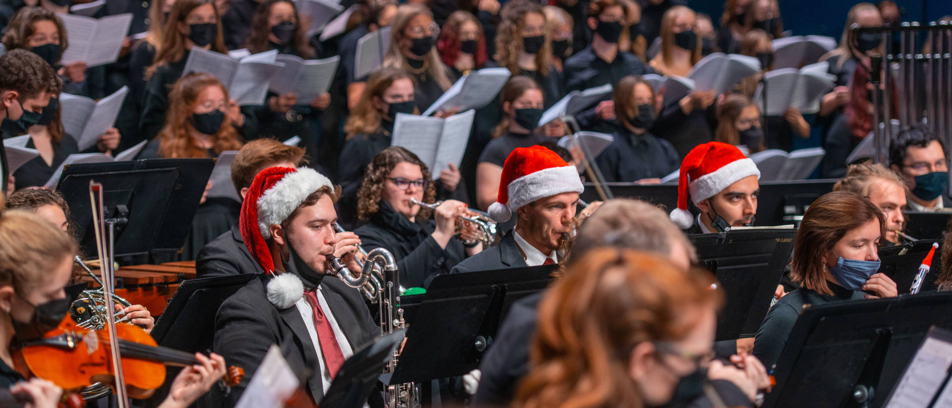 Photos during the 2021 Holiday Concert.